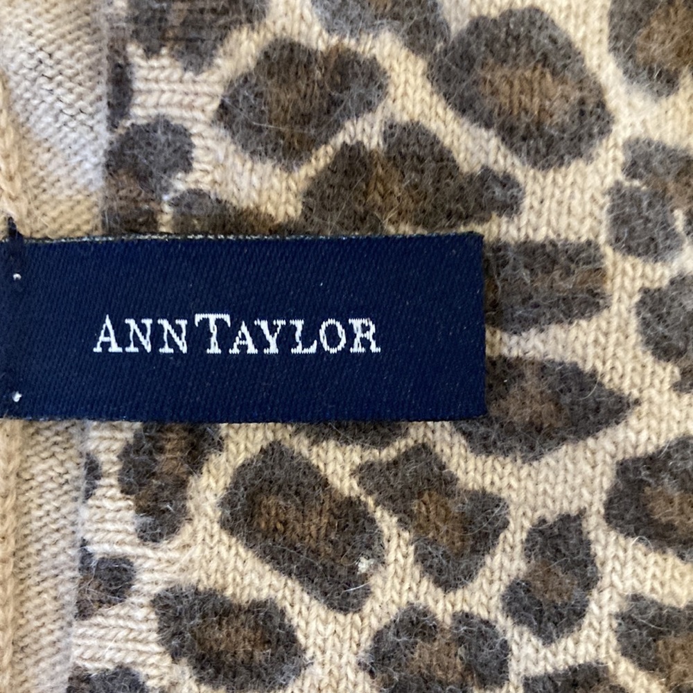 Ann Taylor Leopard Print Wrap; One Size - image 3